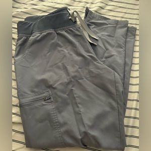 Figs Women’s Vapor Blue Space Dye Yola- Large Petite Skinny Scrub Pant 2.0